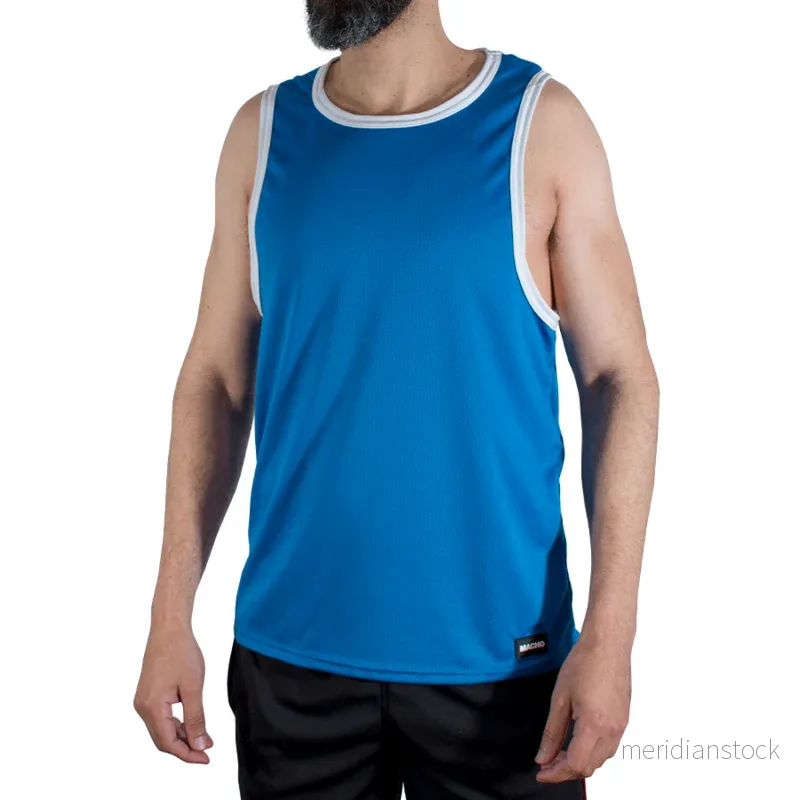 MACHO - CMV002 BLUE GYM T-SHIRT L/XL - Bild 2