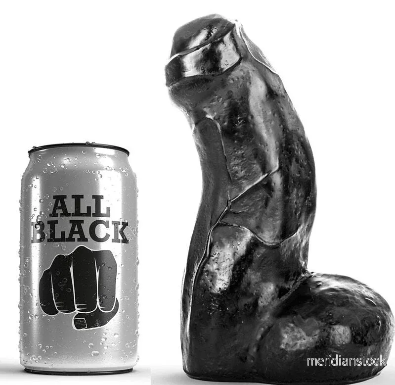ALL BLACK - REALISTIC DONG BLACK 17 CM