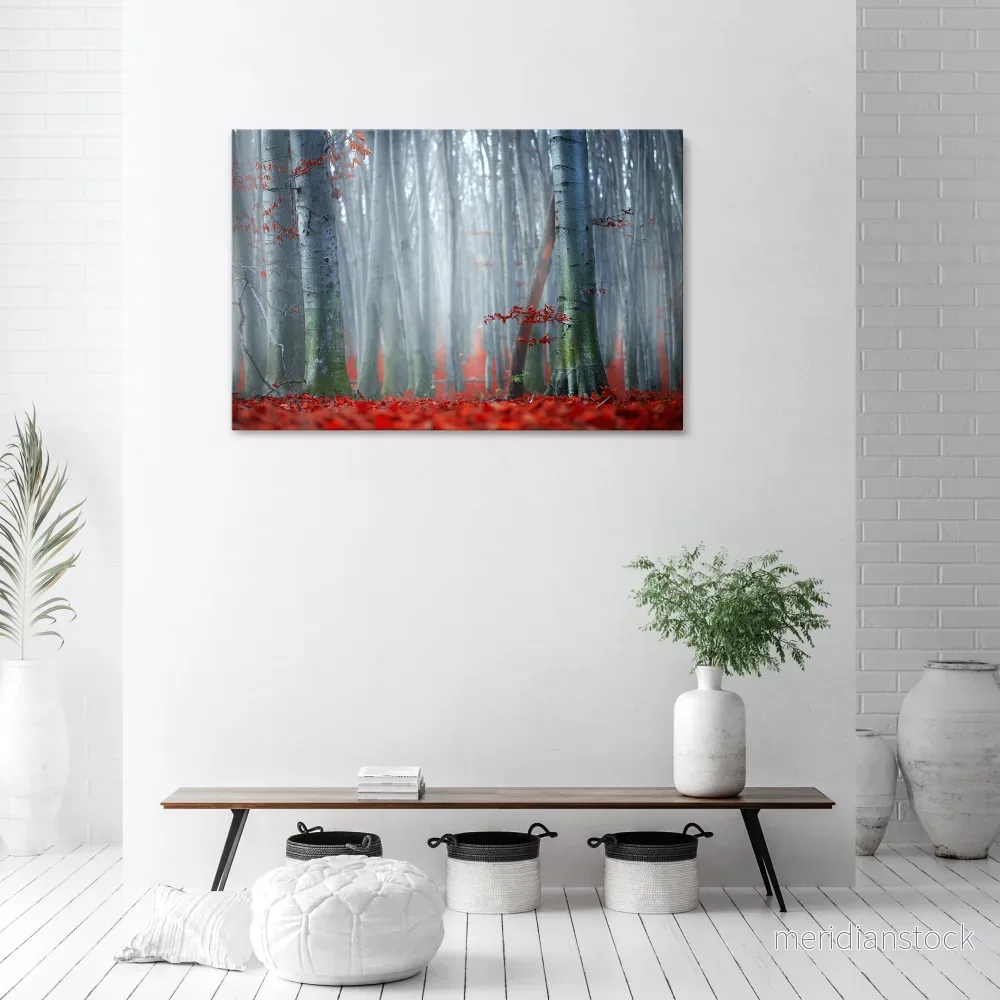 TRANQUIL RED ELEGANCE Horizontal Canvas Print - Bild 2