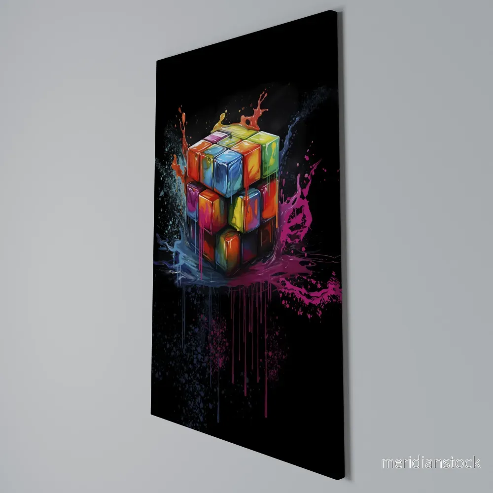 CUBE FUSION Vertical Canvas Print - Bild 3