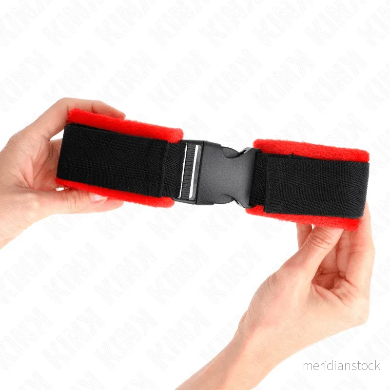 KINK - NYLON BIND HOOK&LOOP WRIST RESTRAINTS BLACK MODEL 1 AJDUSTABLE 25-35 CM X 6 CM - Bild 3