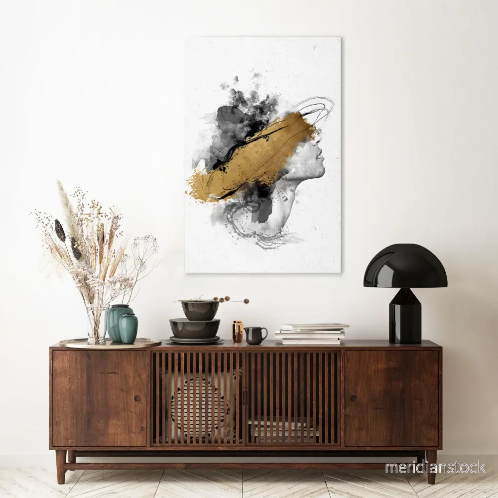 GILDED BLINDNESS Vertical Canvas Print - Bild 2