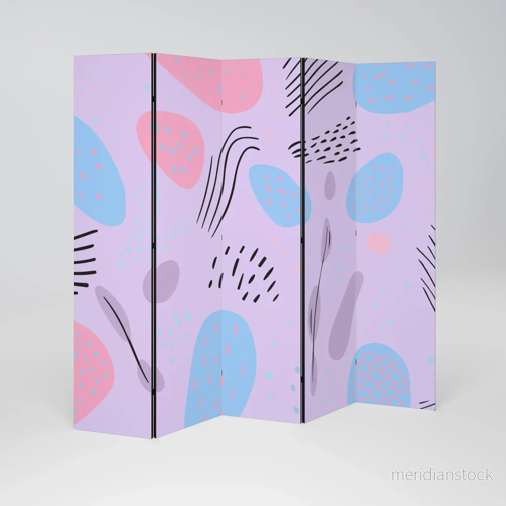 PINKY FRENZY Dekorativ rumsavdelare – 5 paneler PINKY FRENZY Dekorativ rumsavdelare – 5 paneler