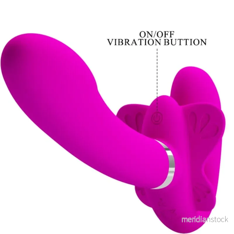 PRETTY LOVE - VALERIE DOUBLE STRAP-ON VIBRATOR 12 VIBRATIONS PURPLE - Bild 2