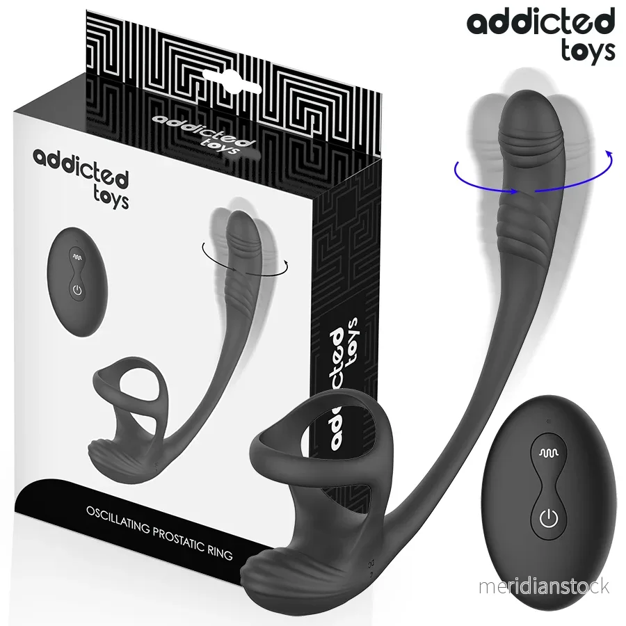 ADDICTED TOYS - ANAL PLUG WITH VIBRATION AND 360º WAVING AND TESTICLE STIMULATOR