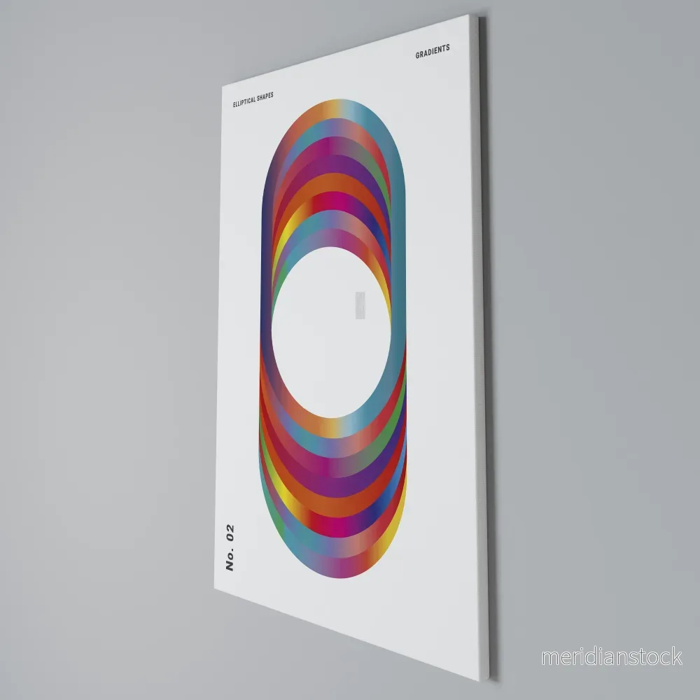 ELIPTICAL GRADIENTS Vertical Canvas Print - Bild 3