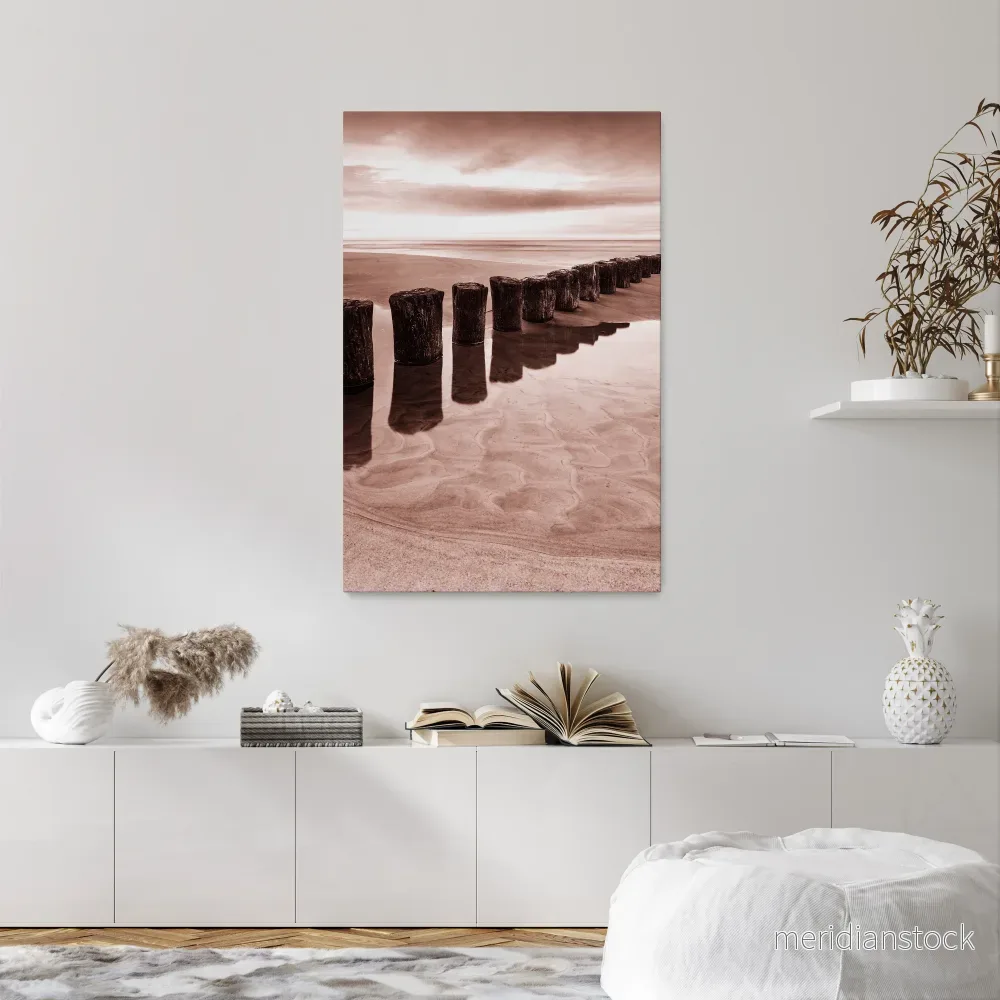 SERENE SHORELINE SEQUENCE Vertical Canvas Print - Bild 2