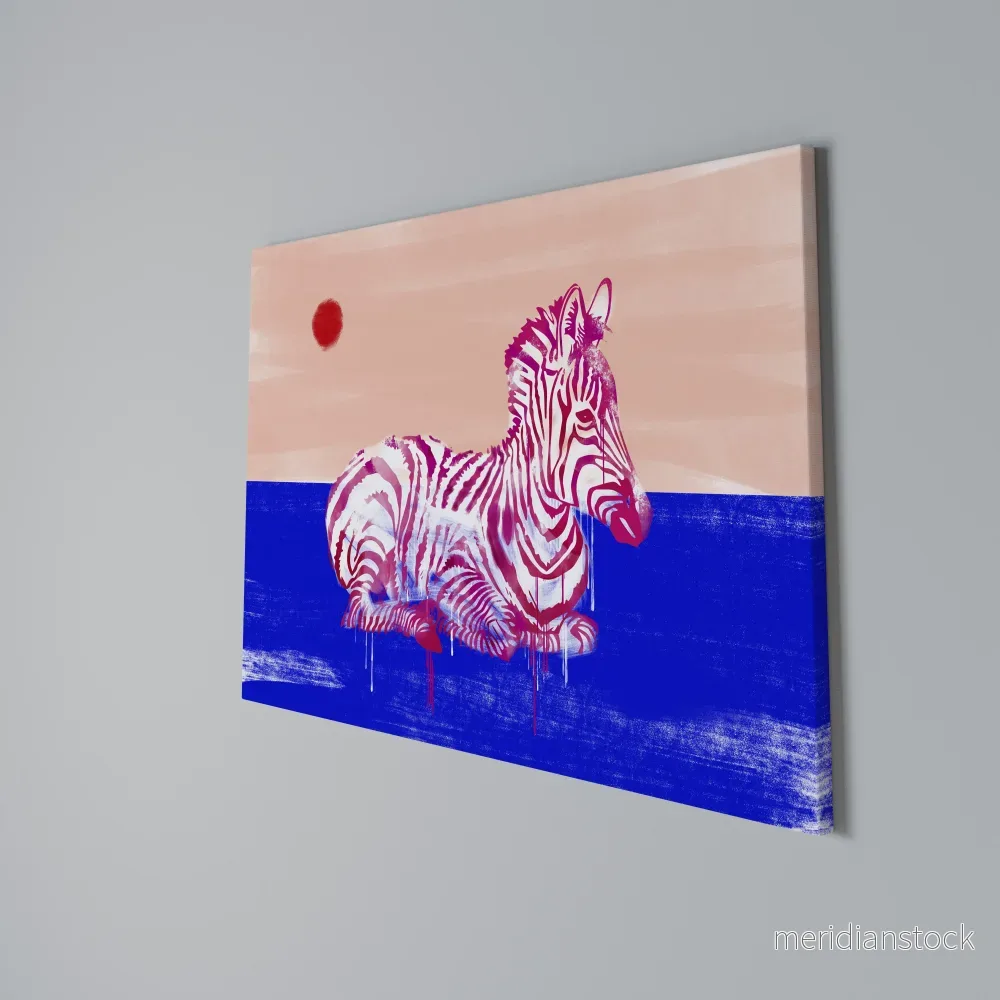 FANCIFUL ZEBRA Horizontal Canvas Print - Bild 3