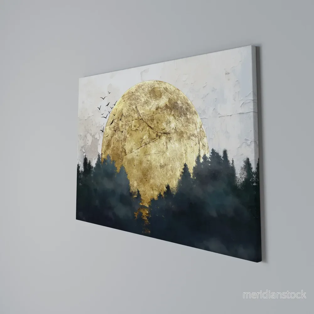 RISING MOON Horizontal Canvas Print - Bild 3