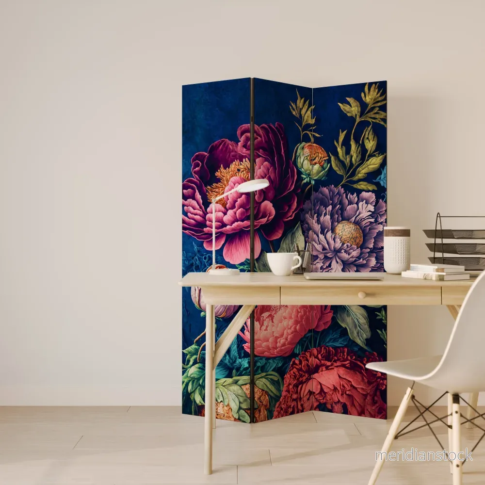 BLOOMING ELEGANCE Dekorativ rumsavdelare – 3 paneler - Bild 3