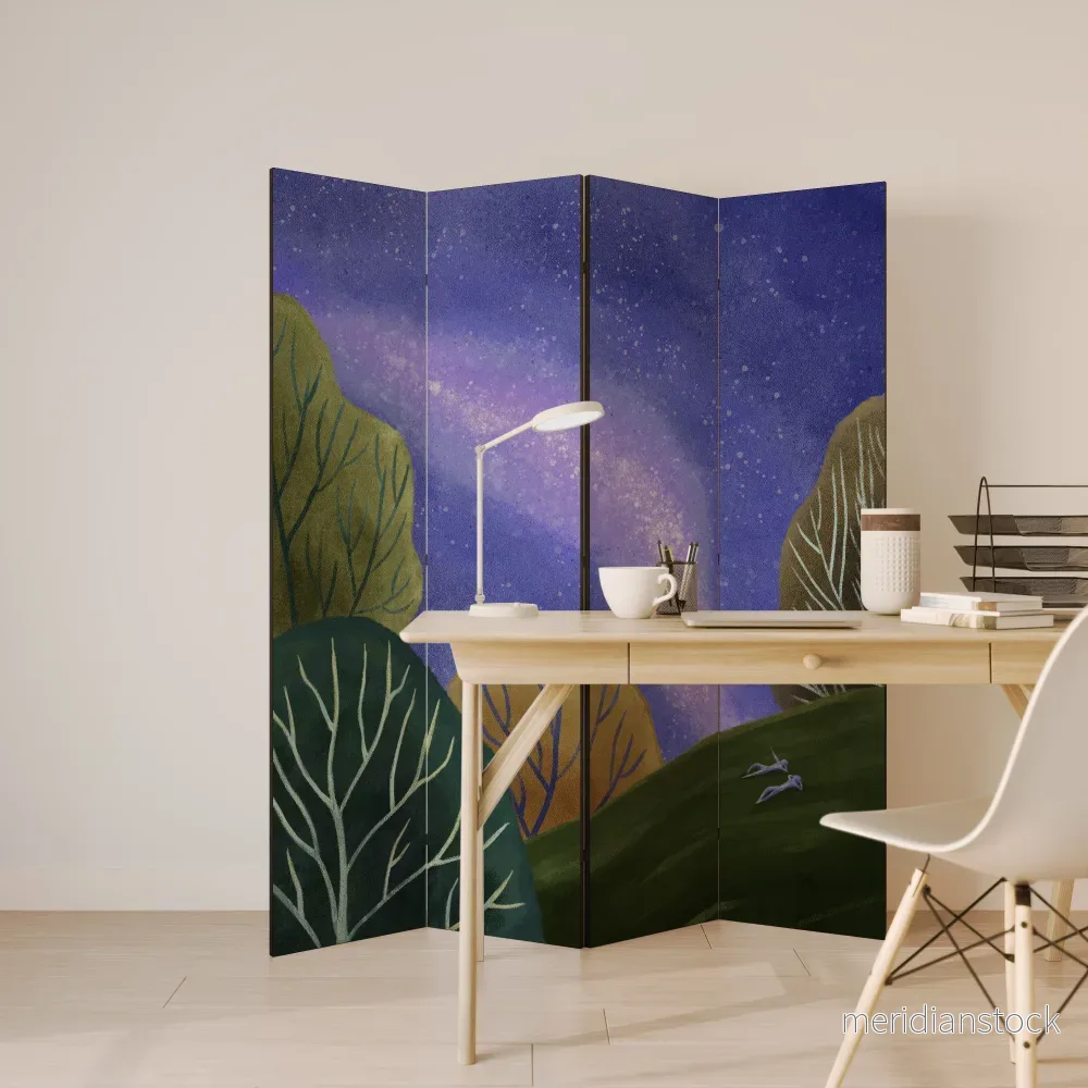 STARLIT VIBE Rumsavdelare 4 paneler - Bild 3