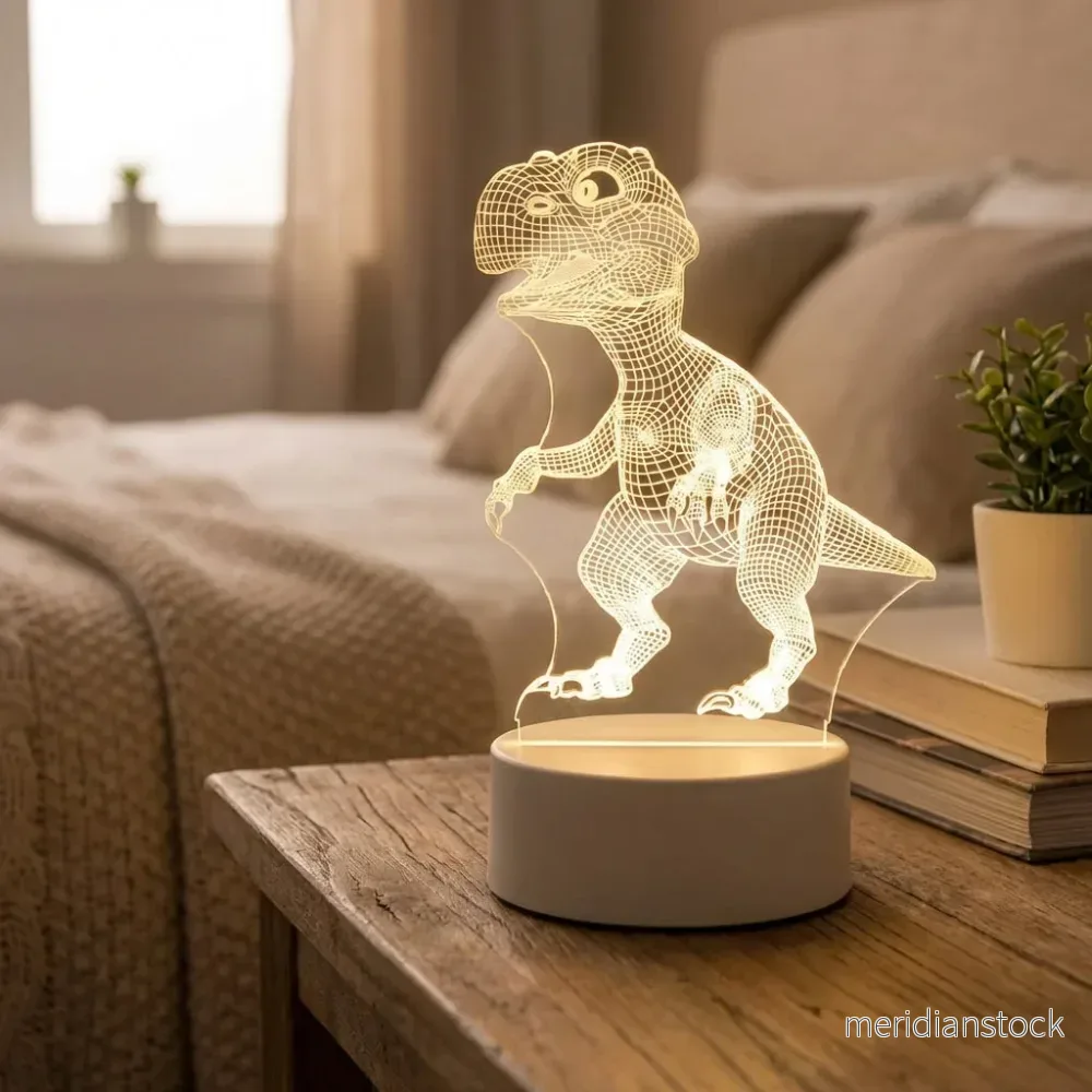 3D-illusionsnattlampa – DinoGlowz 3D-illusionsnattlampa – DinoGlowz