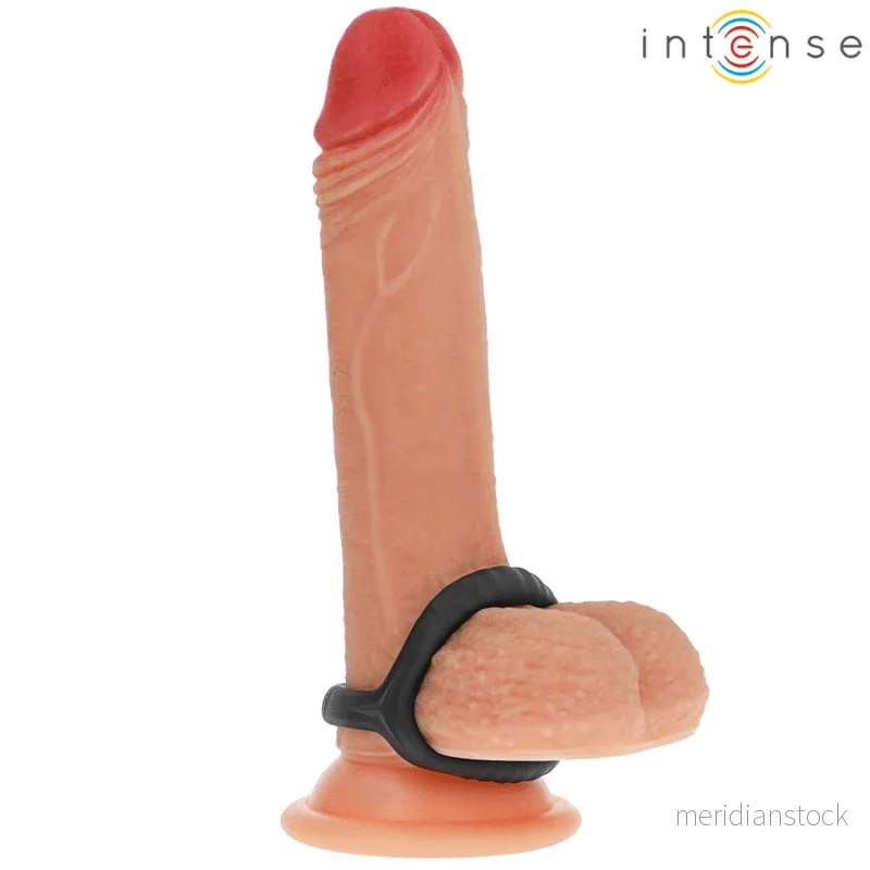 INTENSE - CARSON DOUBLE SILICONE PENIS RING BLACK MODEL 4 - Bild 3