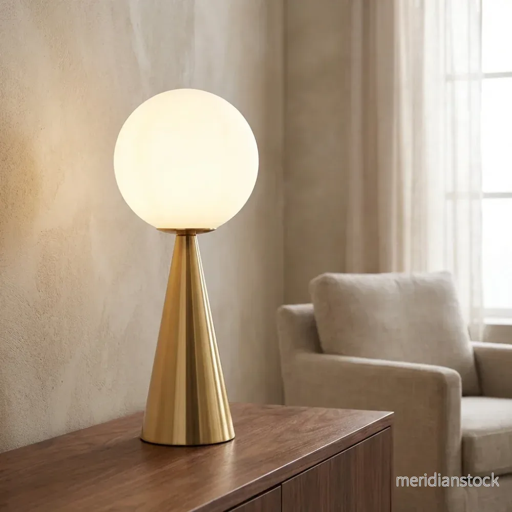 Modern bordslampa med konisk fot – Ellarvo
