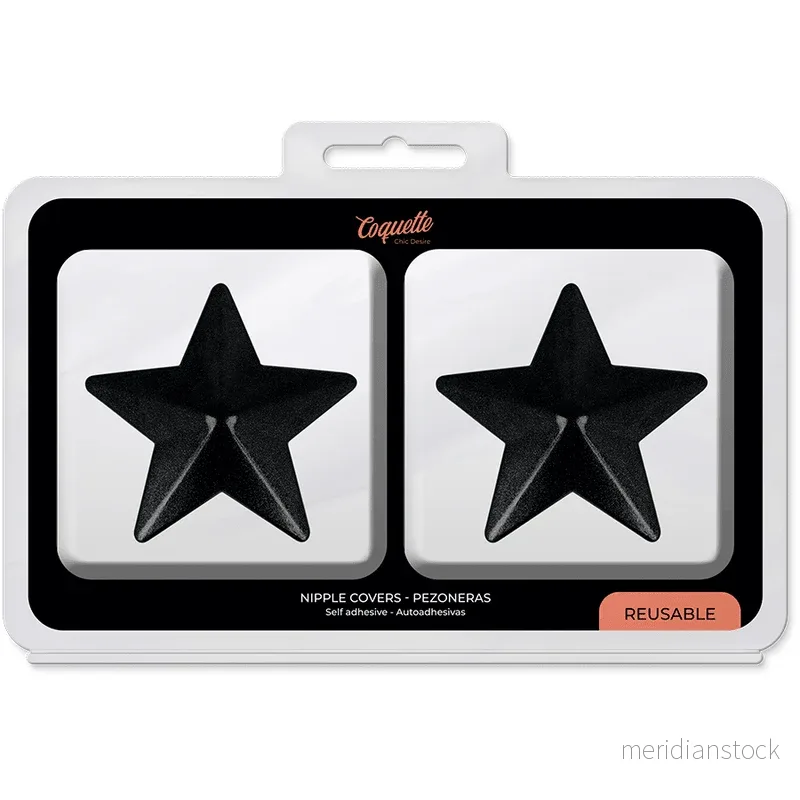 COQUETTE CHIC DESIRE - NIPPLE COVERS BLACK STARS - Bild 2