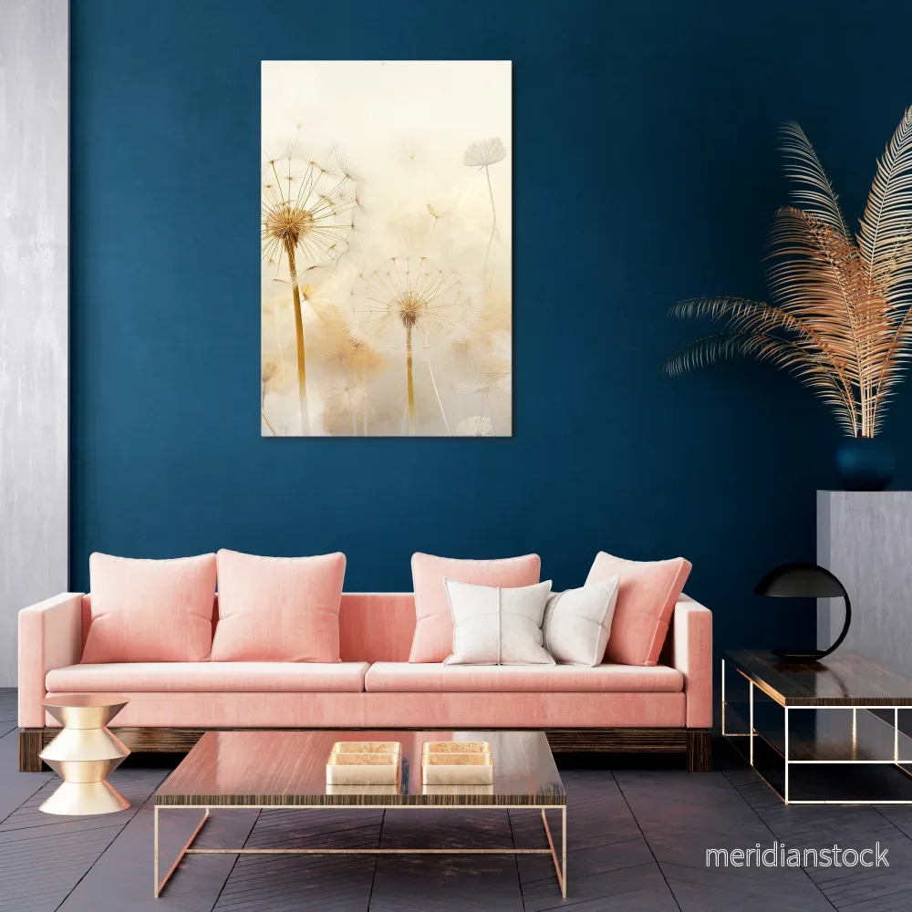 DREAMY DANDELION FIELDS Vertical Canvas Print - Bild 2