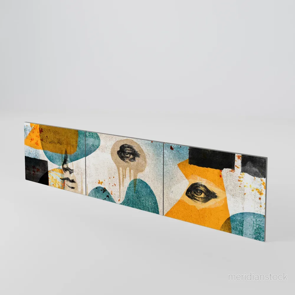 ABSTRACT FACES Luckset med 3 dörrar till TV-bänk - Bild 3