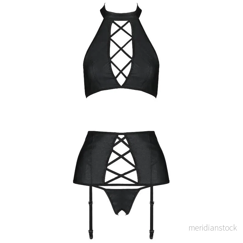 PASSION - NANCY ECOLOGICAL LEATHER SET S/M