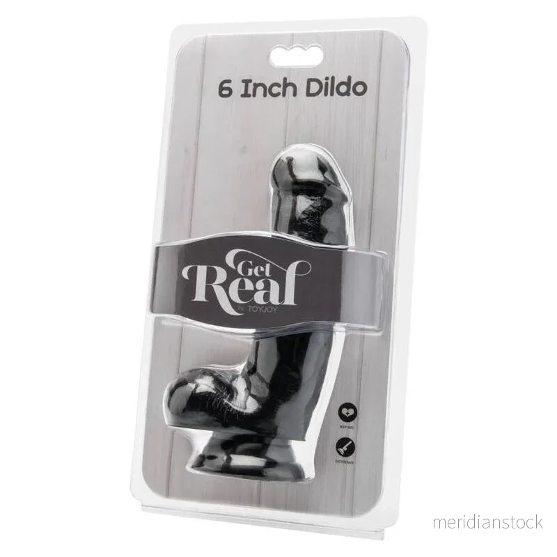 GET REAL - DILDO 12 CM WITH BALLS BLACK - Bild 2