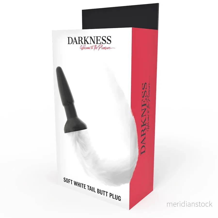 DARKNESS - SILICONE ANAL PLUG WITH WHITE TAIL - Bild 3