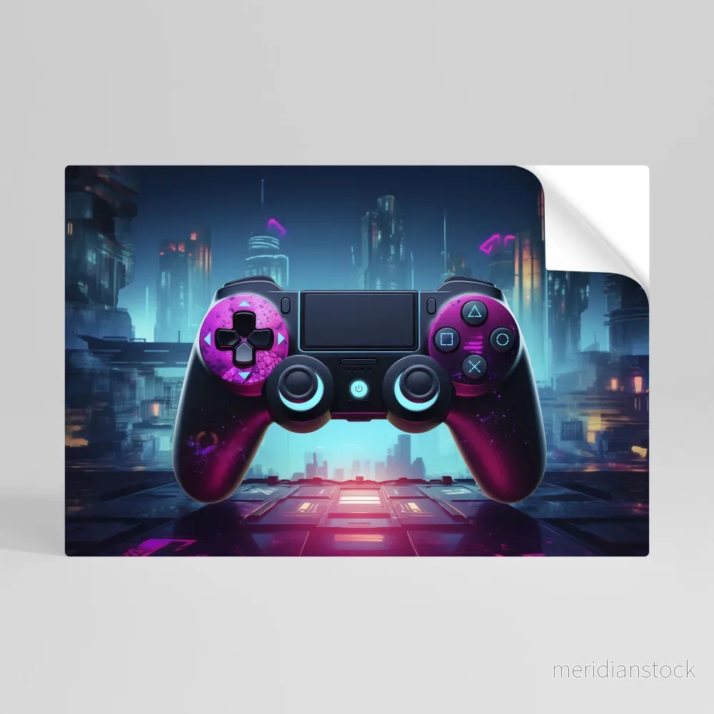 SYNTHWAVE PAD Självhäftande Horisontell Poster - Bild 2