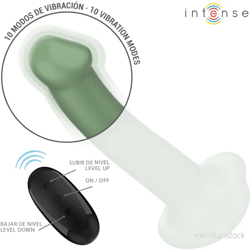INTENSE - BECCA VIBRATOR WITH SUCTION CUP 10 VIBRATIONS GREEN REMOTE CONTROL - Bild 3
