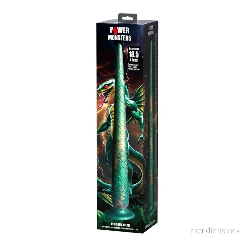 POWER MONSTERS - WILDWYRM TAIL BICOLOR FANTASY SILICONE DILDO 47 CM Ø 4 CM - Bild 2