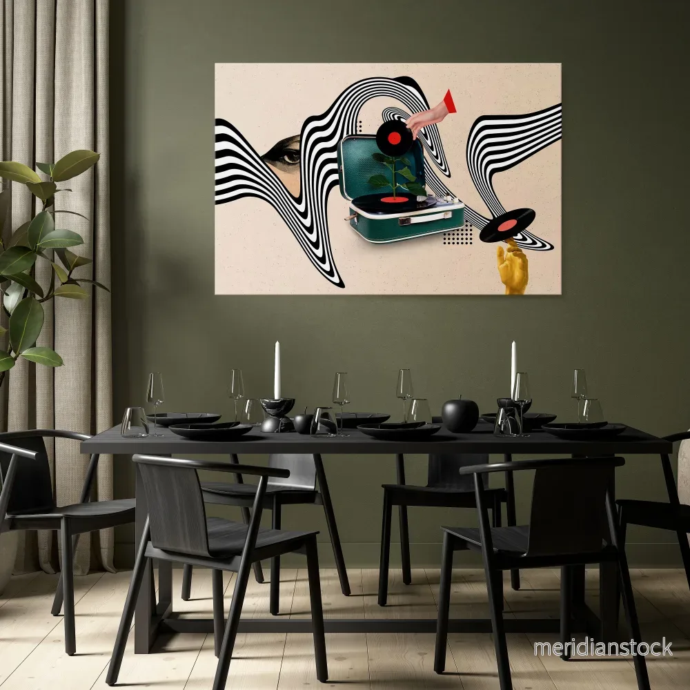 VINYL VARIATION Horizontal Canvas Print VINYL VARIATION Horizontal Canvas Print