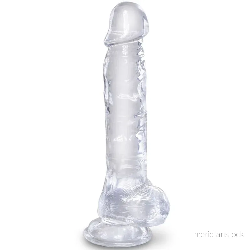 KING COCK - CLEAR REALISTIC PENIS WITH BALLS 16.5 CM TRANSPARENT