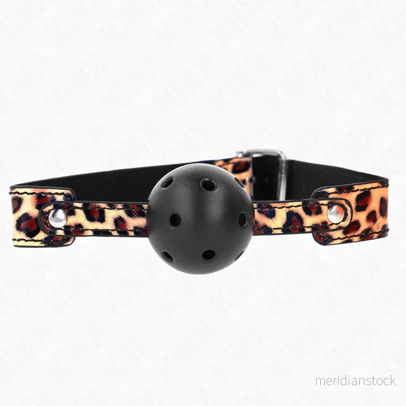 KINK - LEOPARD BREATHABLE BALL 4.5 CM GAG 65 x 2.5 CM