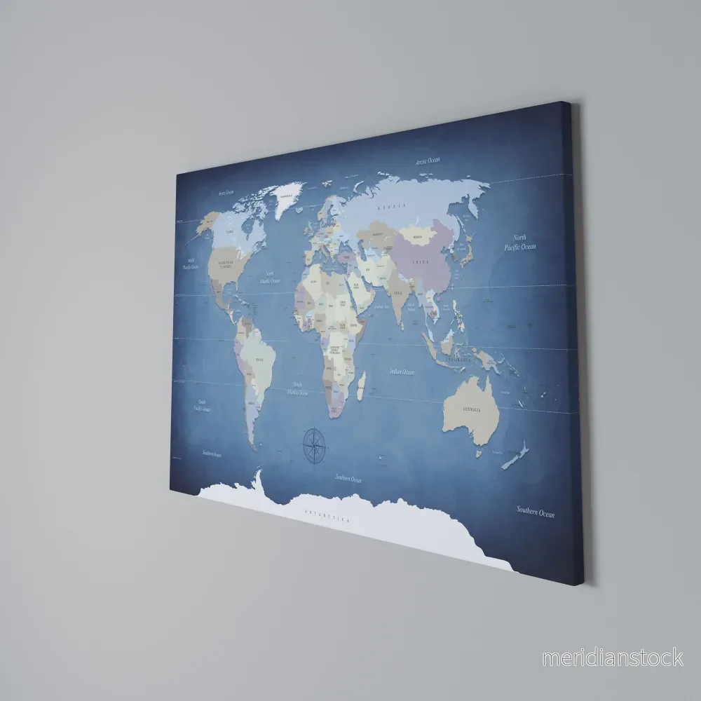 MAP OF DISCOVERY Horizontal Canvas Print - Bild 3