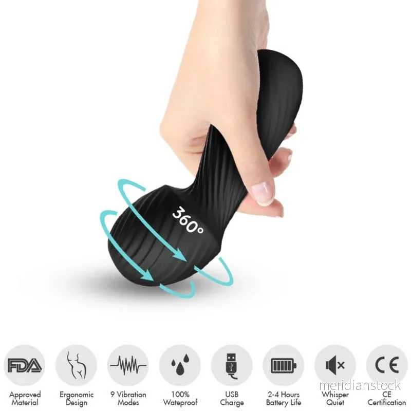 ARMONY - DAZZLE MASSAGER & VIBRATOR SMALL BLACK - Bild 2