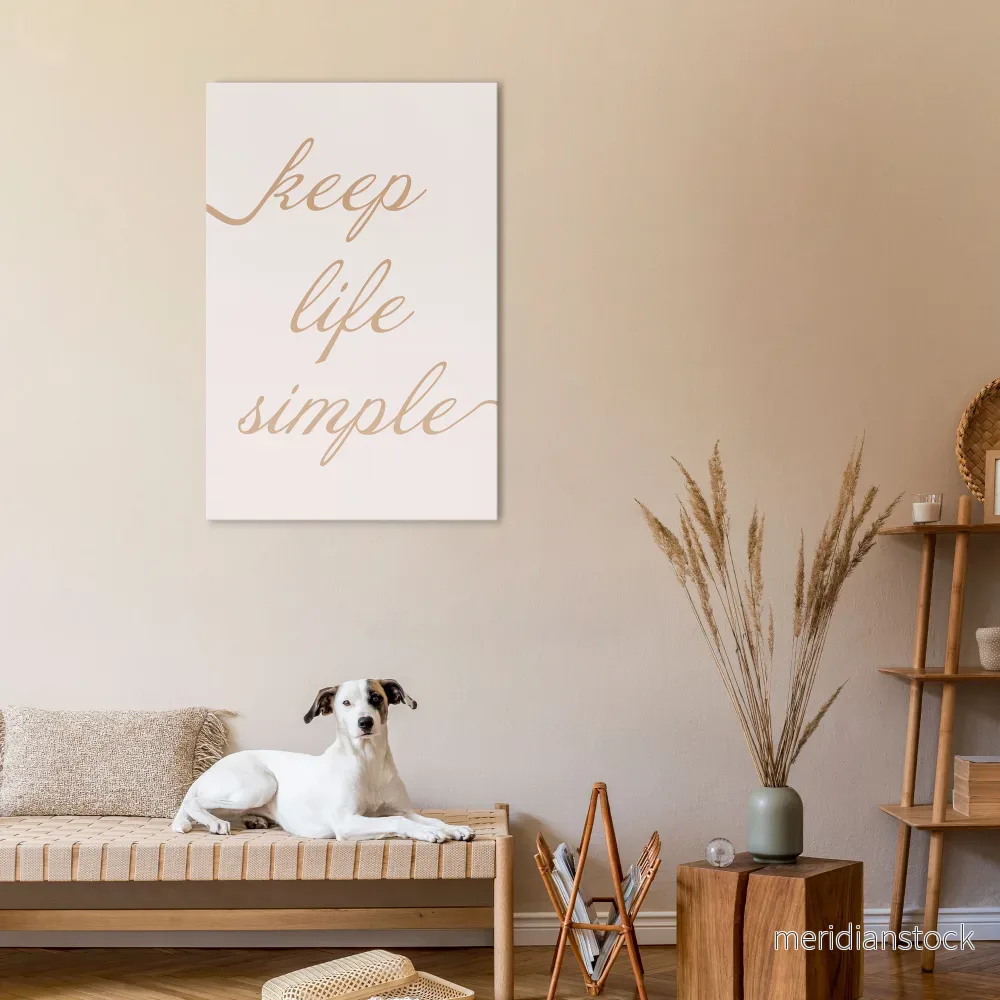 MINIMALIST MANTRA Vertical Canvas Print