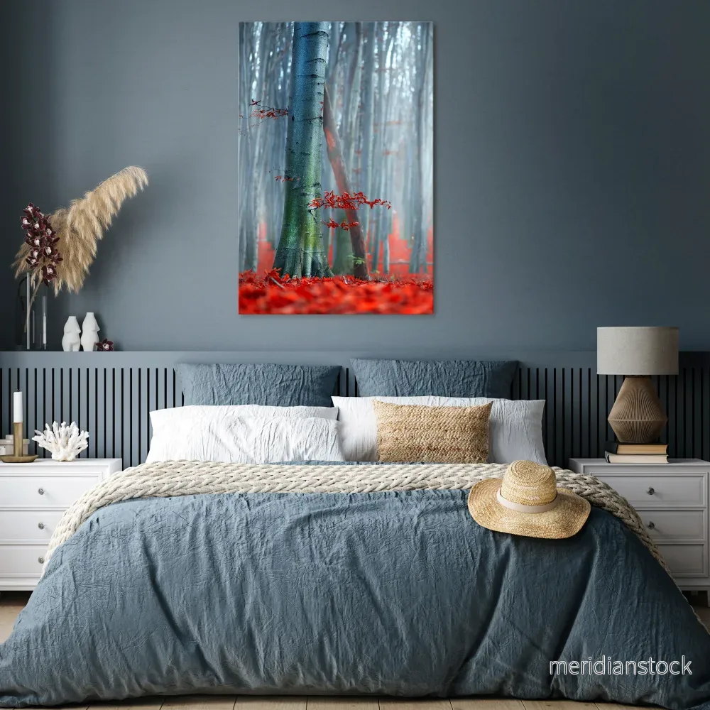 TRANQUIL RED ELEGANCE Vertical Canvas Print - Bild 2