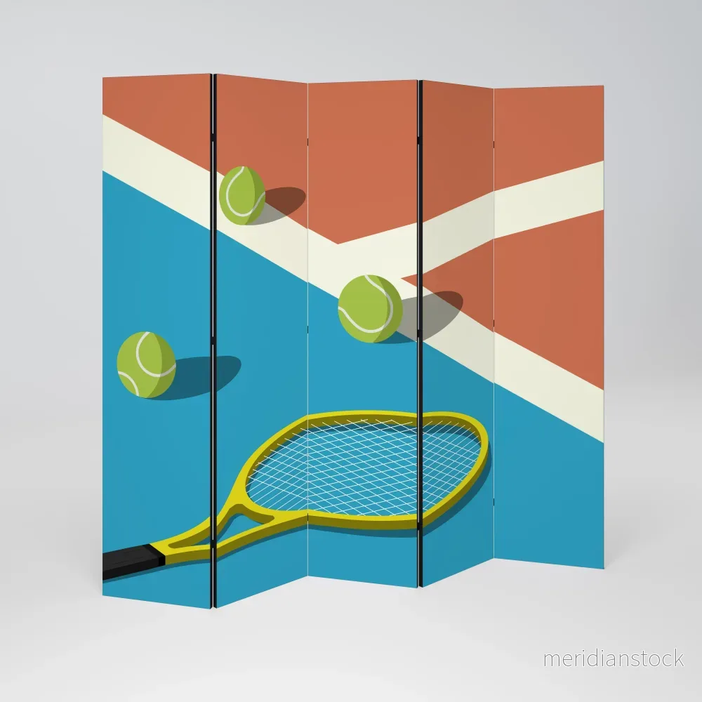 TENNIS ESSENTIALS Dekorativ rumsavdelare – 5 paneler - Bild 2