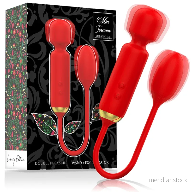 MIA - TOSCANA DOUBLE PLEASURE WAND + VIBRATING EGG