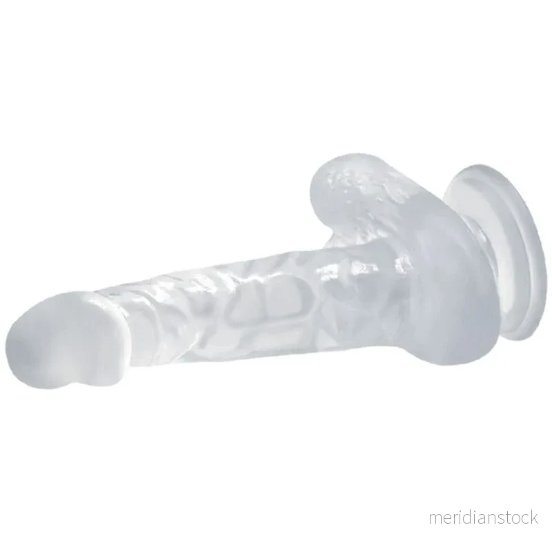 BAILE - REALISTIC DILDO WITH SUCTION CUP AND TESTICLES 16.7 CM TRANSPARENT - Bild 3