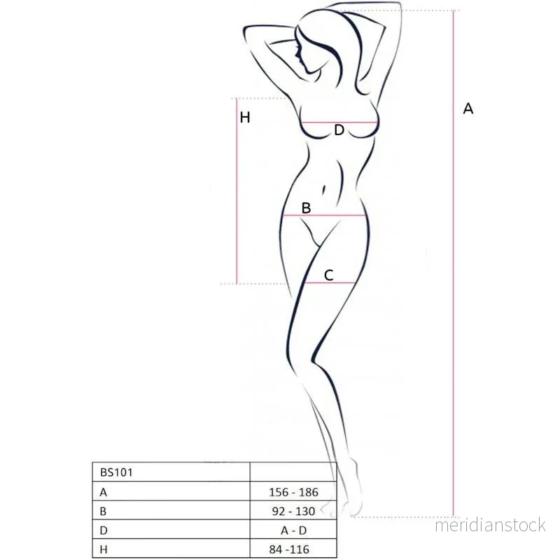PASSION - BS101 BODYSTOCKING BLACK ONE SIZE - Bild 2