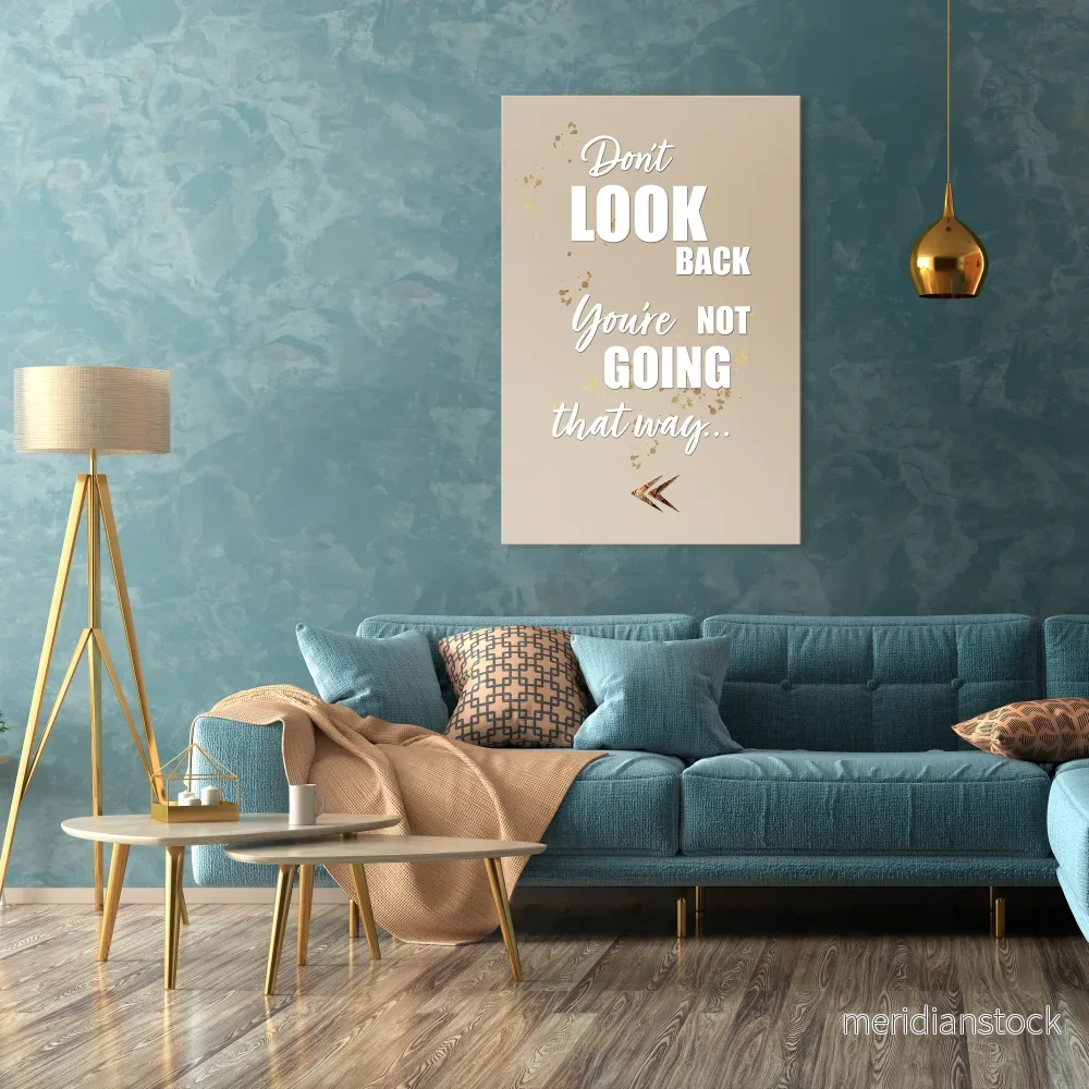 MOVE FORWARD BRAVELY Vertical Canvas Print - Bild 2