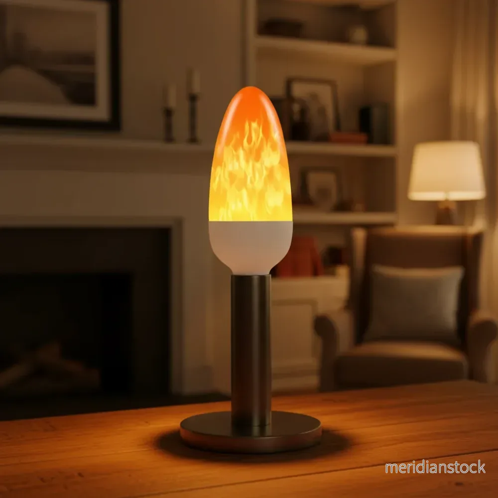 LED-ljusflammande effektlampa - Candleon