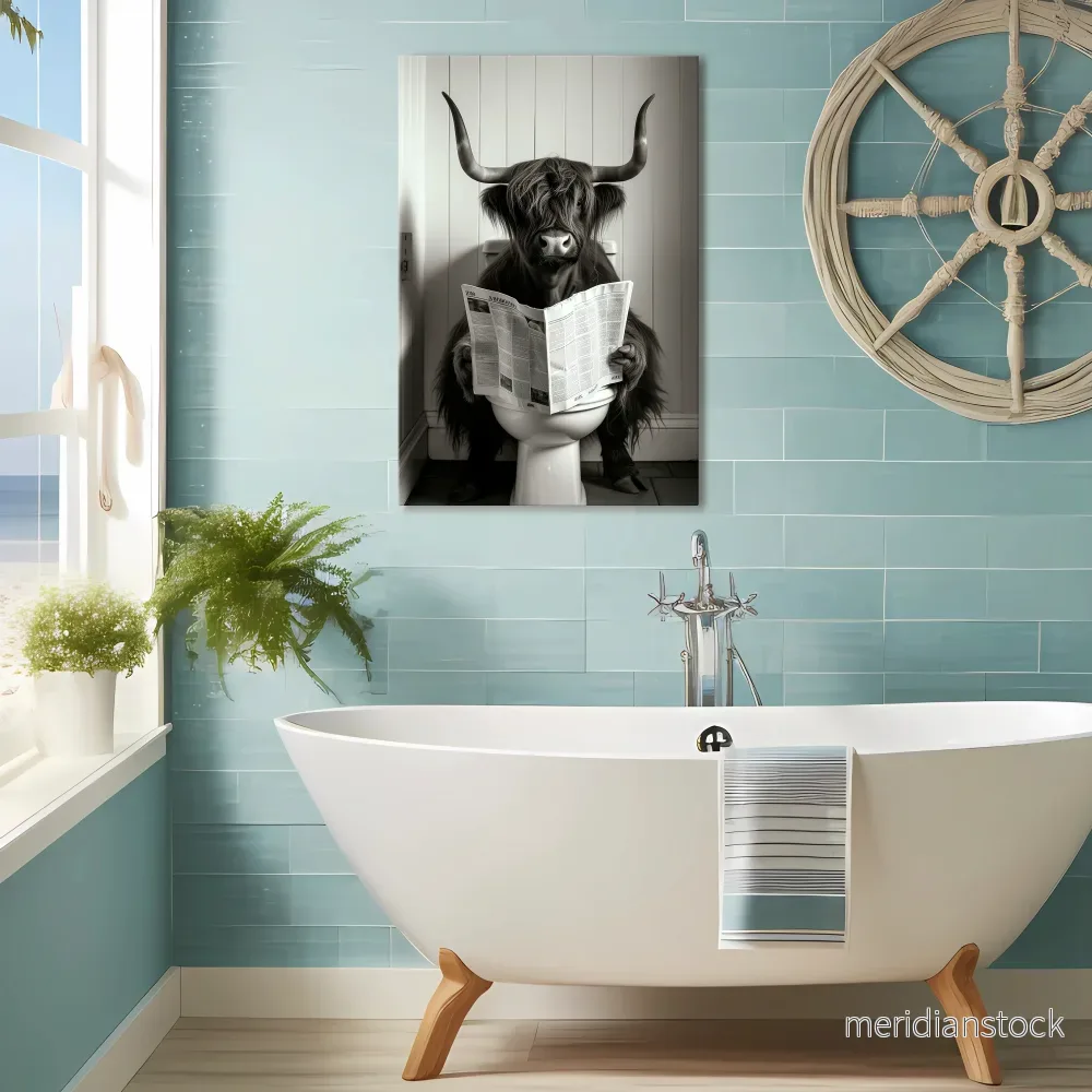 MOO-DY NEWS BREAK Vertical Canvas Print