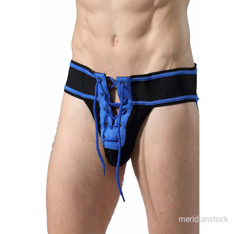 MOB - FETISH JOCKSTRAP FOOTBALL BLUE SIZE L - Bild 3