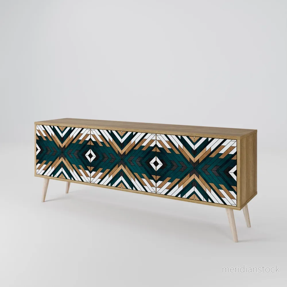 ARTISTIC GEOMETRY TV-bänk med 3 dörrar ARTISTIC GEOMETRY TV-bänk med 3 dörrar