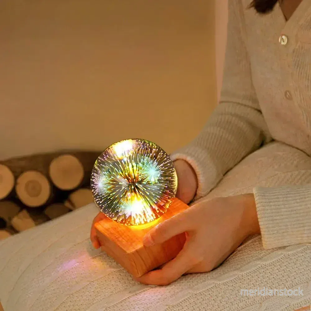 Kristallkugellampa med 3D-fyrverkerieffekt - StarburstGlow - Bild 3