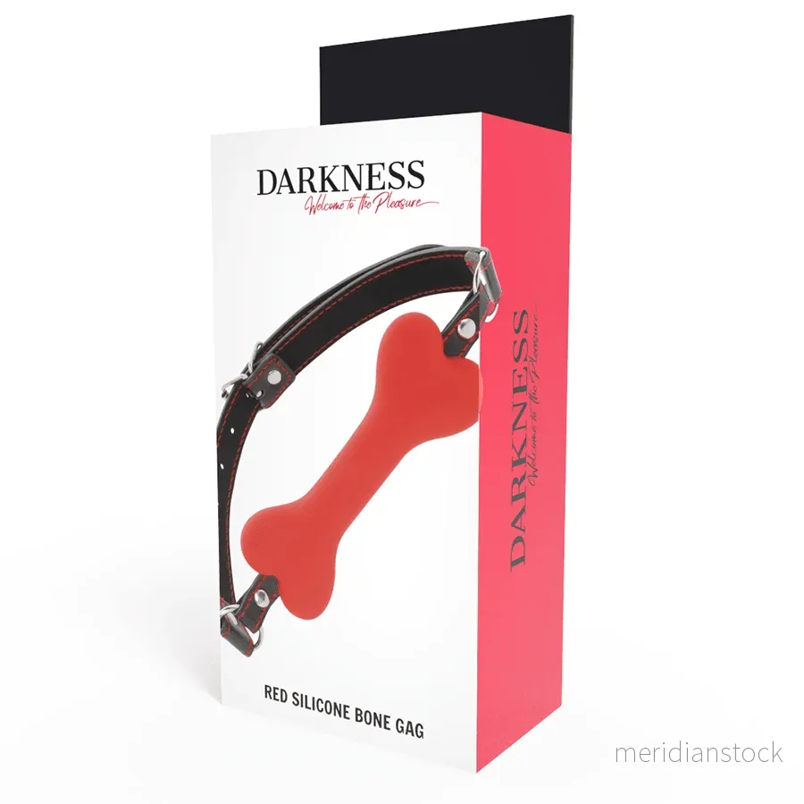DARKNESS - RED BONE SILICONE GAG - Bild 2