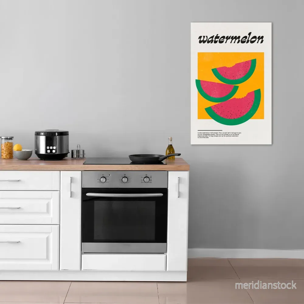 WATERMELON WHIMSY Vertical Canvas Print WATERMELON WHIMSY Vertical Canvas Print