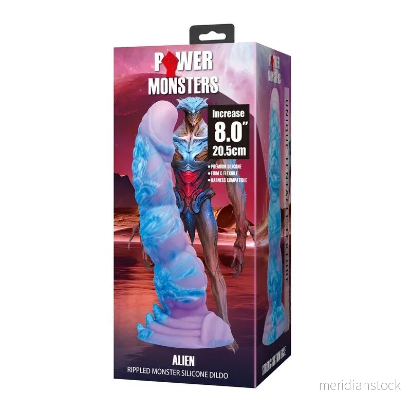 POWER MONSTERS - ALIEN FANTASY SILICONE DILDO 20.5 CM Ø 4.8 CM - Bild 3