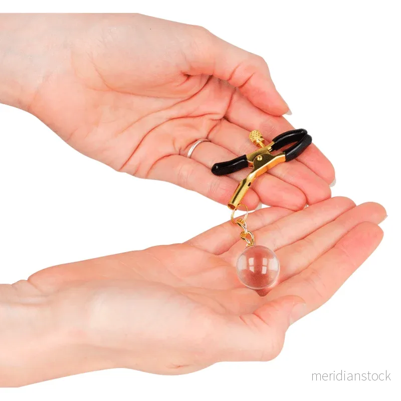 KINK - GLASS BEAD NIPPLE CLAMPS GOLD 6 CM - Bild 3