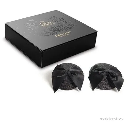 BIJOUX - BURLESQUE SHINY NIPPLE COVERS WITH BOW - Bild 3