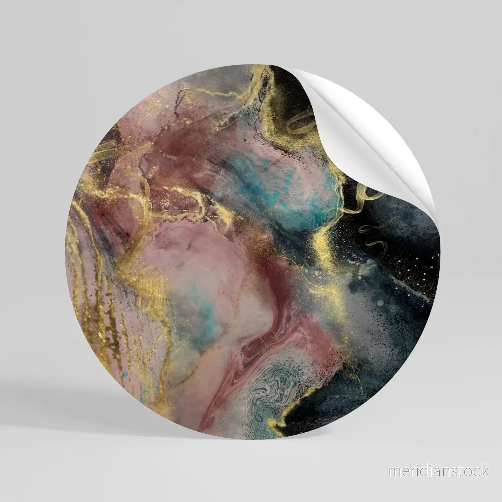 EARTHY MARBLE Rund väggdekal EARTHY MARBLE Rund väggdekal